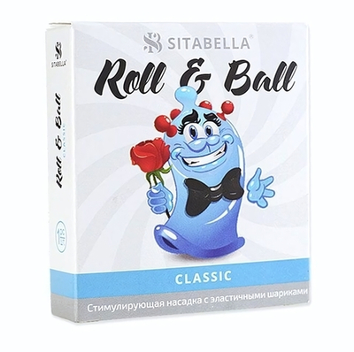 Стимулирующий презерватив-насадка Roll & Ball Classic (Цвет: прозрачный)