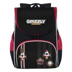 Ранец GRIZZLY анатомическая спинка, с мешком для обуви, для мальчиков, "ASTRONAUT", 33х25х13 см, RAm-385-6/1
