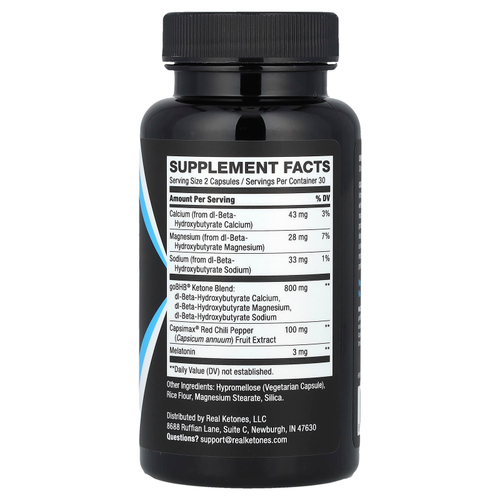 Real Ketones, BHB Science ™, Nite Burn 3X, 60 капсул