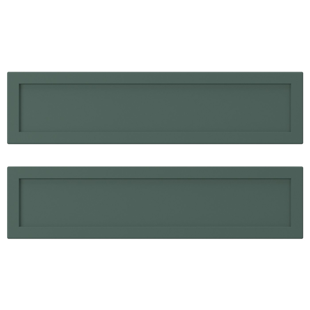 IKEA ASPUDDEN  (ИКЕА АСПУДДЕН)  -  Фасад ящика, 2 шт - тёмный серо-зелёный 40x10 см