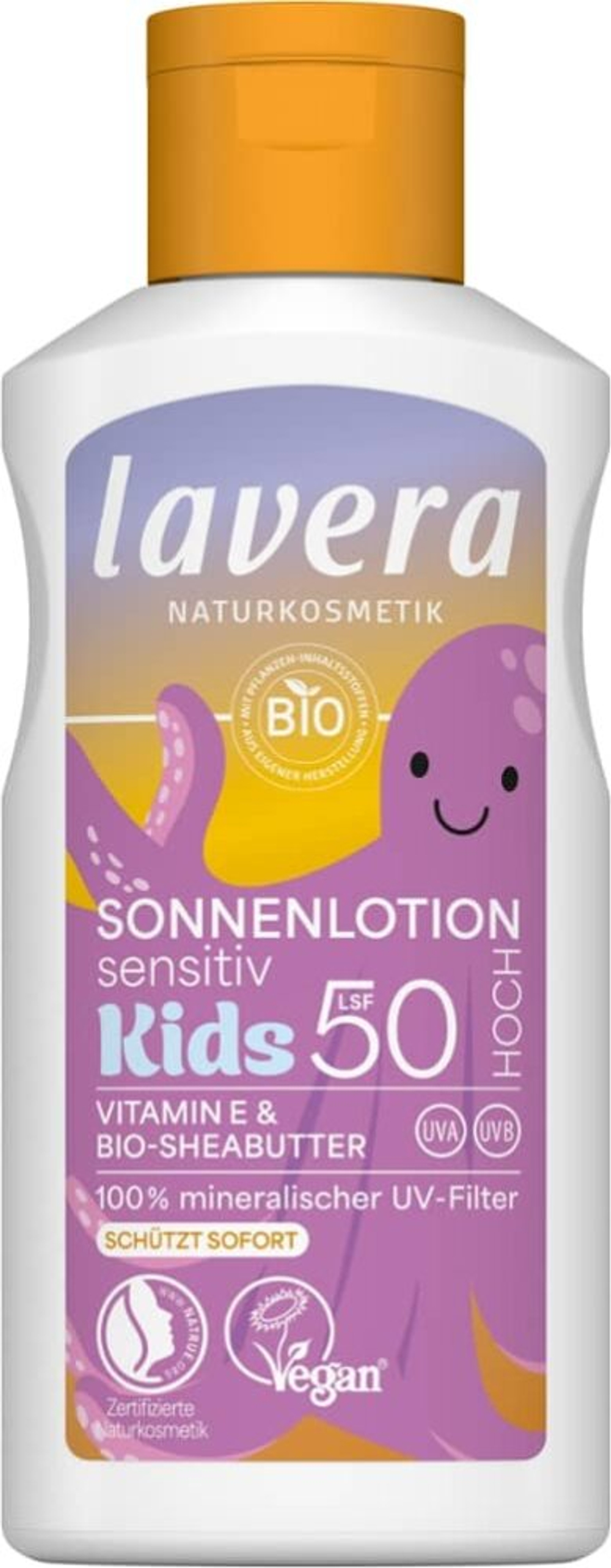 Солнцезащитный лосьон для чувствительных детей SPF50 Lavera Naturkosmetik, 100 мл