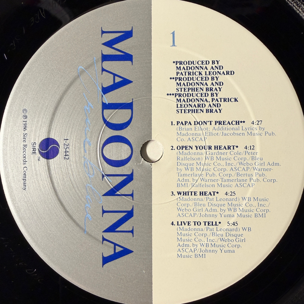 Madonna ‎– True Blue (США 1986г.)