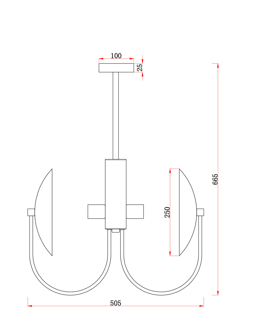 Подвесная люстра Freya Ellipse FR5320PL-04B