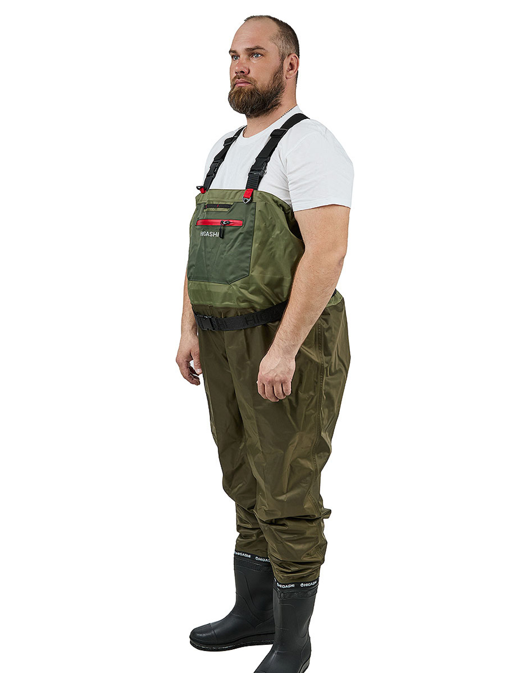 Вейдерсы забродники для рыбалки HIGASHI River pvc w/felt boot (войлочная подошва) XXL