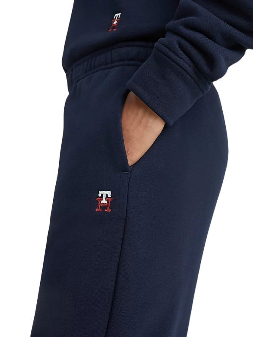 Женские теннисные брюки Tommy Hilfiger Relaxed Global Stripe Pant - Бирюзовый