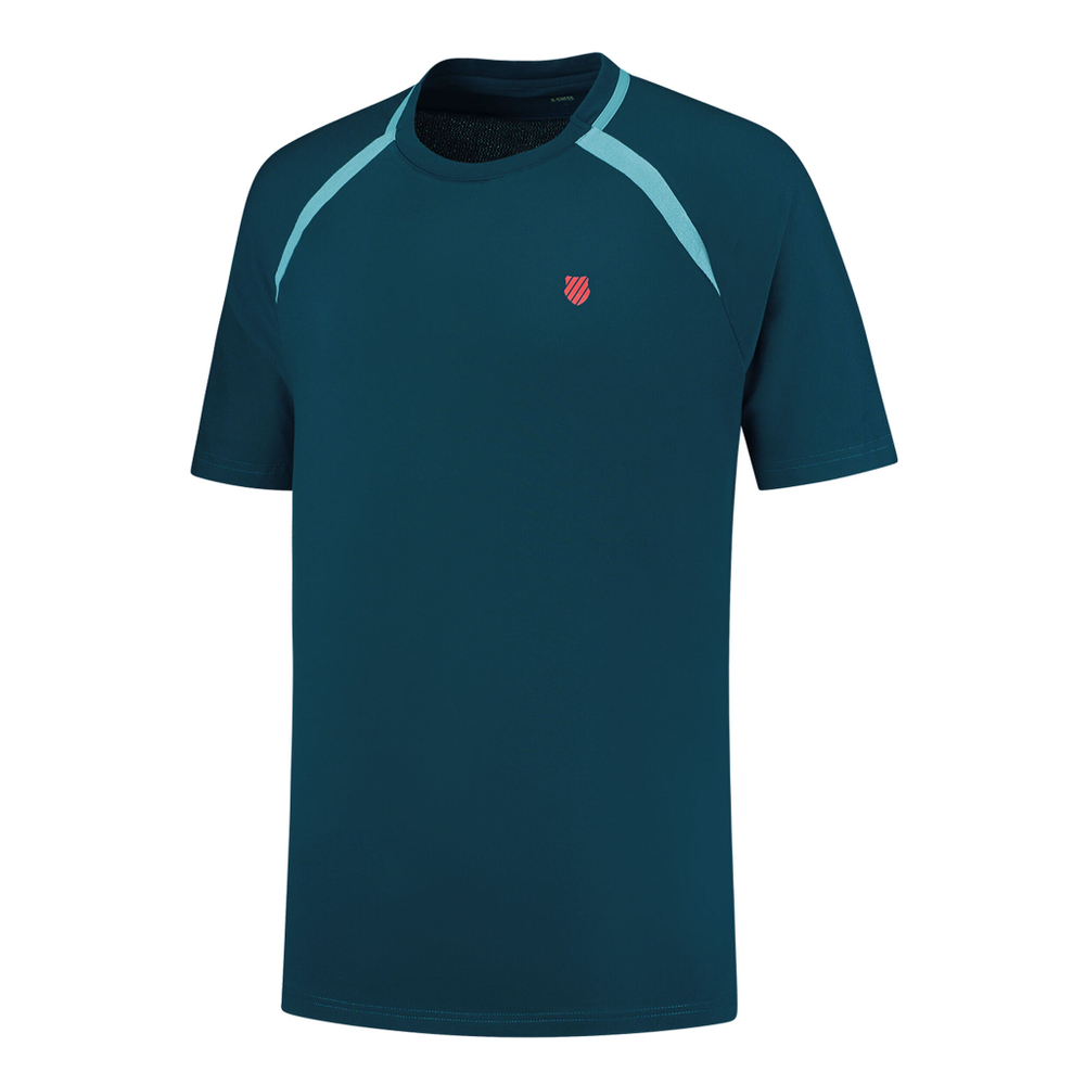 Мужское теннисное поло K-Swiss Mesh Crew 2 T-Shirt Men - Dark Blue
