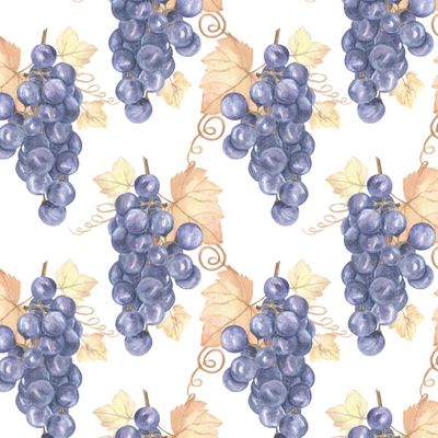 Темный виноград на белом (Red grapes on white)
