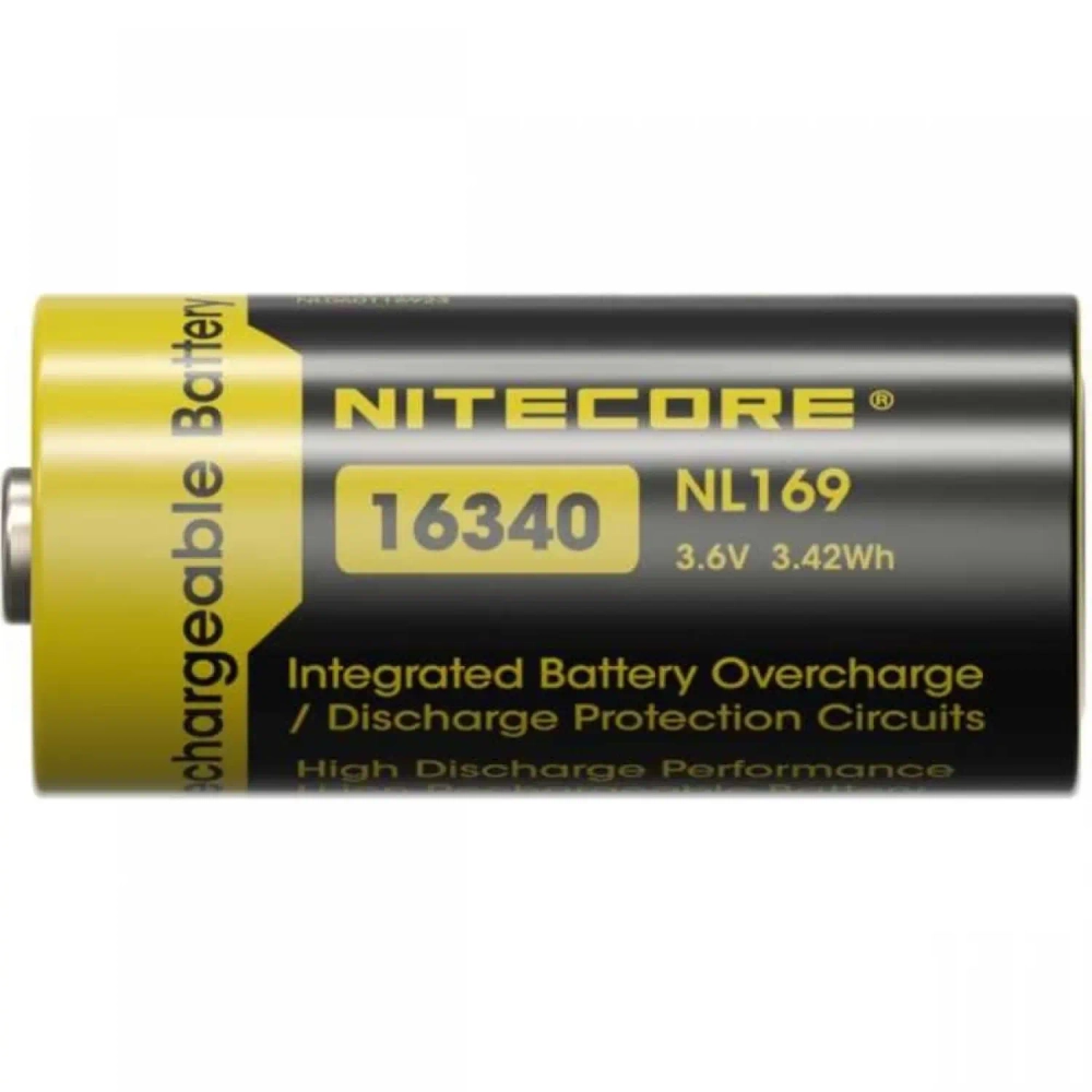 Аккумуляторные батареи NiteCore RCR 123 3.7v