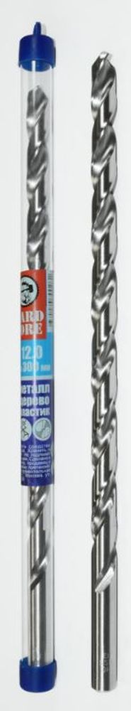 Сверло по мет. HSS фрез. с шаговой заточкой 12.0х300мм Extra Long / Hardcore 145120