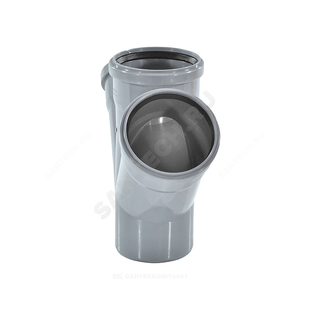 Крестовина PP-H 1-плоскостная серый BASE Дн 110х110х110х45гр б/нап в/к VALFEX 27111110