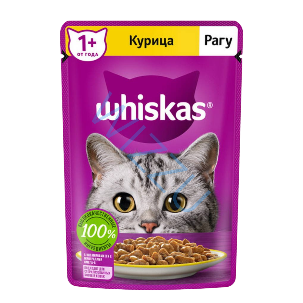 Корм Вискас рагу с курицей для кошек 75г, шт