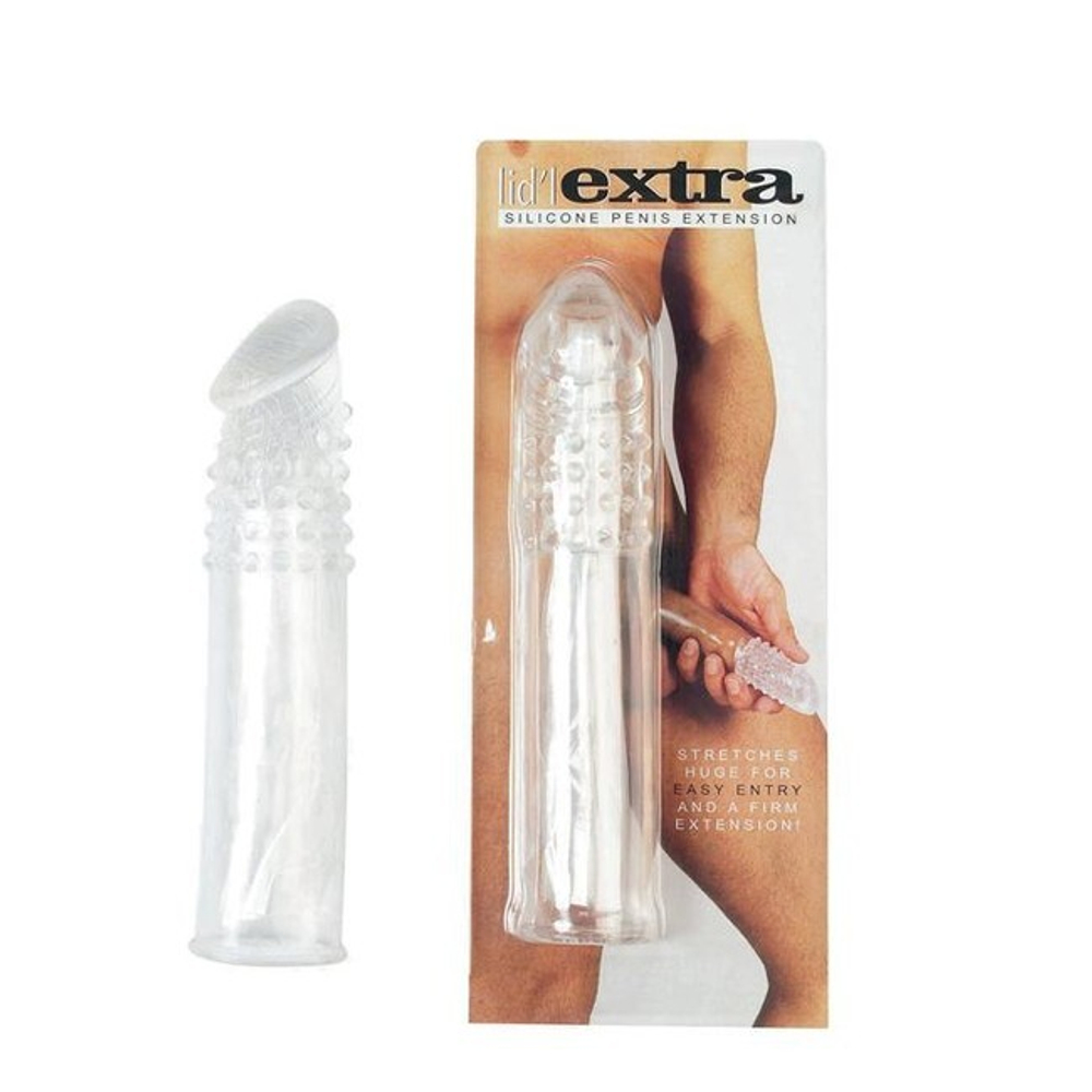 Удлиняющая пенис насадка Lid'L Extra ( 18,7 см, прозрачный) (Цвет: прозрачный)