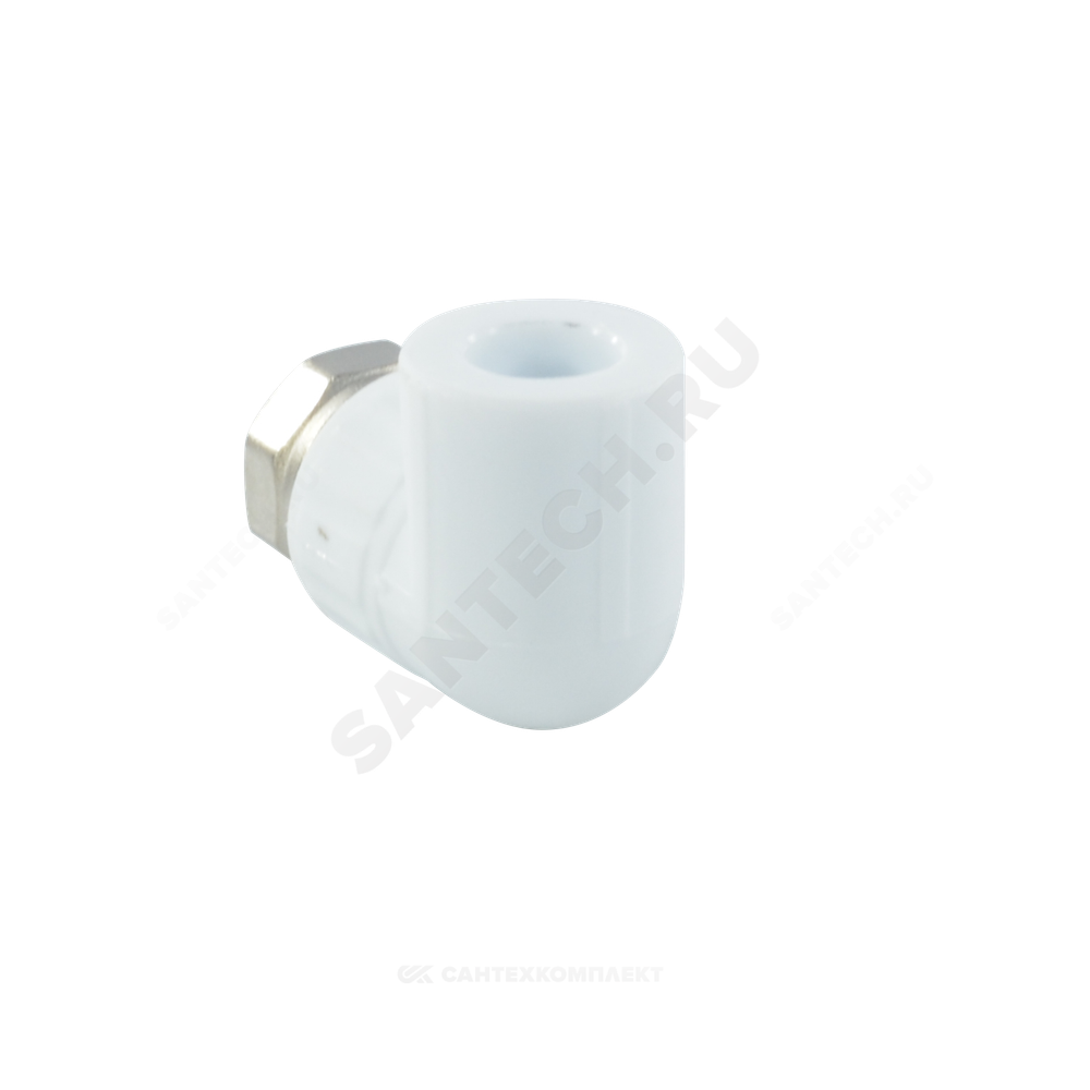 Угольник PP-R комбинированный белый Дн 25х3/4" с накидной гайкой VALFEX 10138025