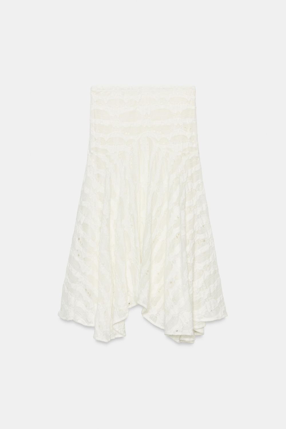 АСИММЕТРИЧНАЯ ЮБКА МИДИ С ДЕКОРАТИВНЫМИ РАЗРЕЗАМИ — ZARA