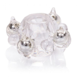 Эрекционное кольцо с бусинами Basic Essentials® Enhancer Ring with Beads (Цвет: прозрачный)