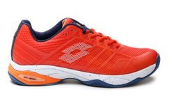 Meskie buty tenisowe Lotto Mirage 300 III Clay - nectarine/all white