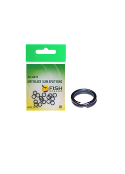 Заводное кольцо Fish Crystal  MAT BLACK SLIM SPLIT RING 6011 №5 ( 5 упаковок )