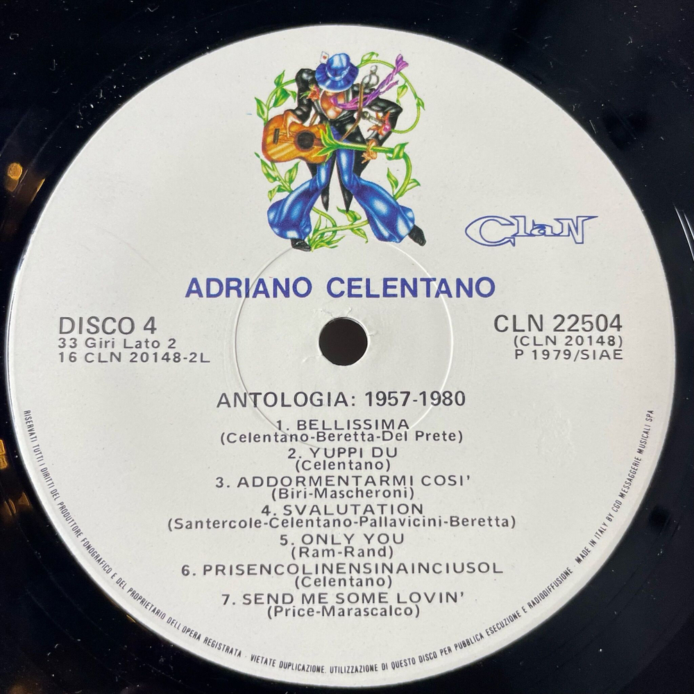 Винтажная виниловая пластинка LP Adriano Celentano Адриано Челентано Antologia (1957-1980) 5LP