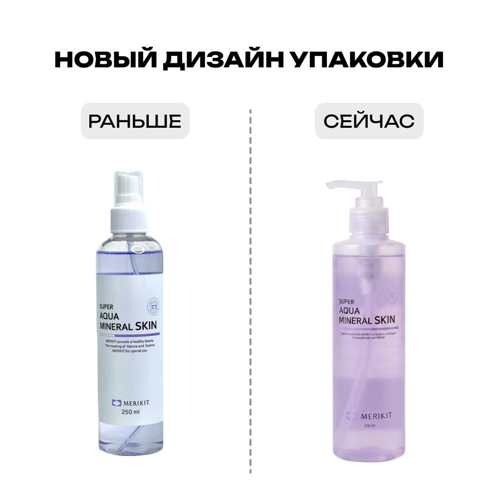 Merikit Тонер суперувлажняющий для лица - MERIKIT SUPER AQUA MINERAL TONER, 250 мл