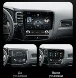 Магнитола для Mitsubishi Outlander 3 2019-2022 (левый руль, прямоугольный климат) - Teyes CC4-PRO монитор 10.36" 2K QLED на Android 13, Быстрейшая, Snapdragon 778G, ИИ, CarPlay, DSP, 4G SIM-слот