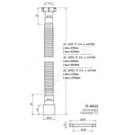 Гофра с гайкой 1 1/4"x40/50 L=470-1250мм Орио АС-10152