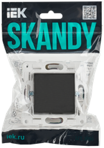 SKANDY Выключатель 1-клавишный кнопочный 10А SK-V14G графит IEK
