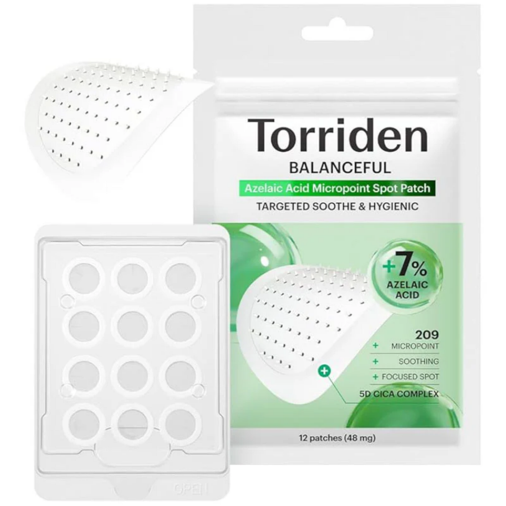 Патчи против прыщей Torriden Balanceful Azelaic acid Spot patch - 12шт внутри
