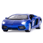 Модель 1:24 Lamborghini Aventador Coupé, синий, откр. двери и капот, свет, звук