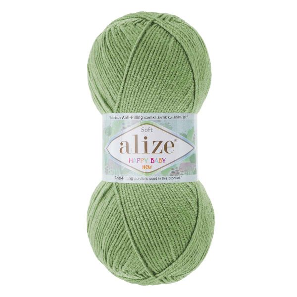 Пряжа Alize (Ализе) Happy Baby New / уп.5 мот. по 100 г, 320м, 485 зеленая трава