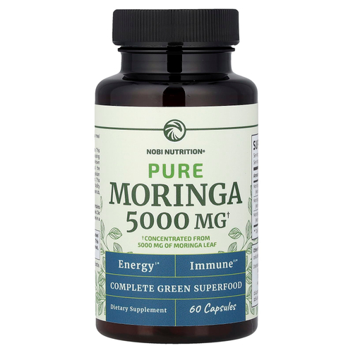 Nobi Nutrition, чистая моринга, 5000 мг, 60 капсул
