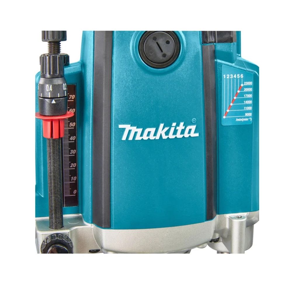ХИТ! Фрезер погружной сетевой мощный Makita 2,1 кВт, 9000-22000 об/мин, для вырезания пазов и выемок в дереве, гипсокартоне, композитных материалах RP2303FC02