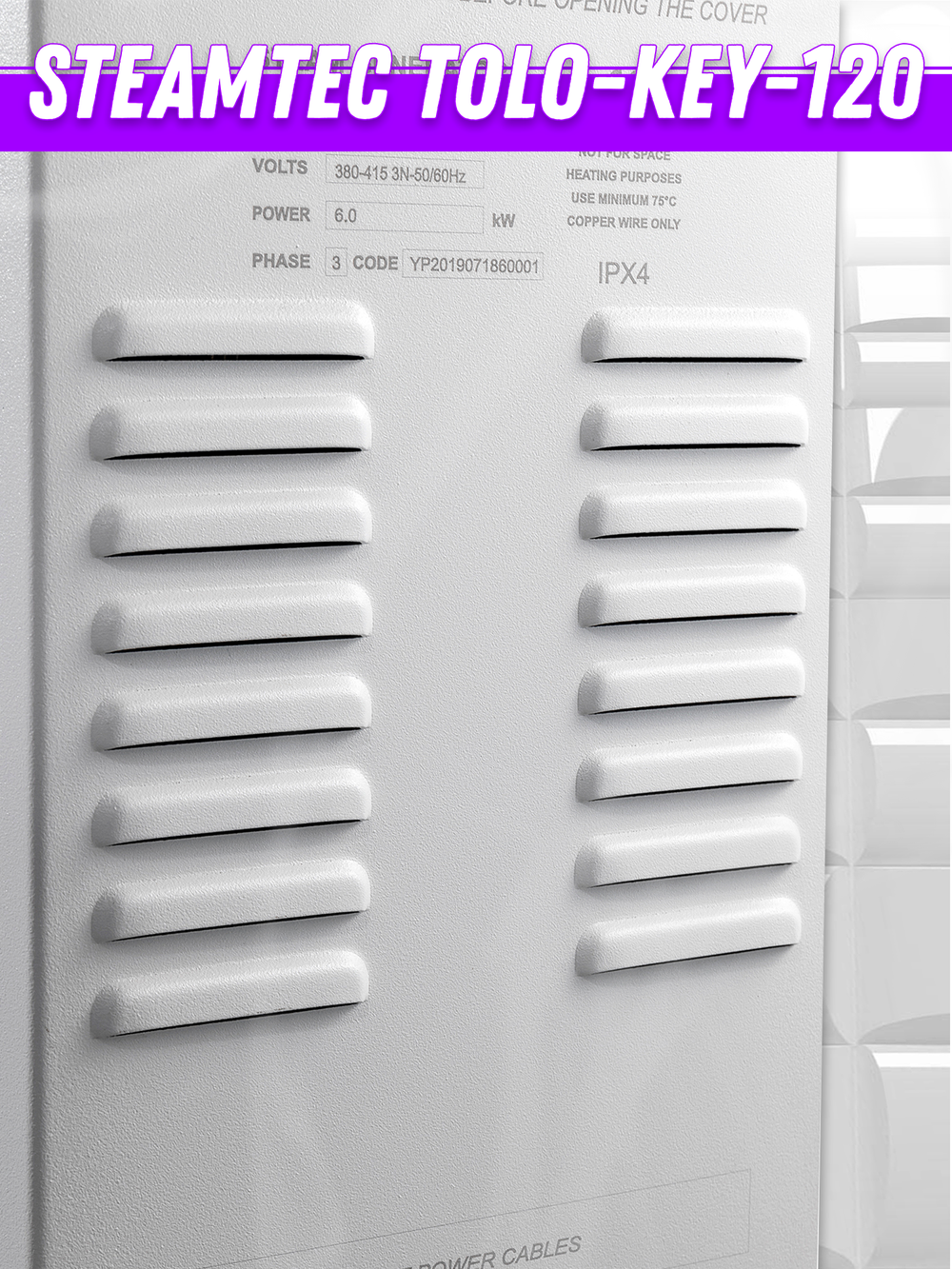 Steamtec TOLO KEY 120 - 12 кВт (ВЛАГОСТОЙКИЙ модуль управления), парогенератор для хамама и турецкой бани