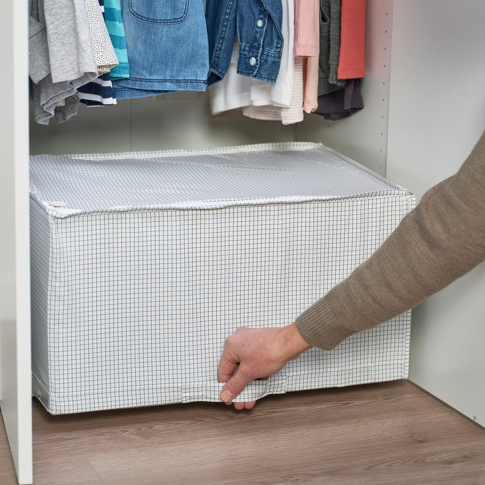 IKEA STUK  (ИКЕА СТУК)  -  Сумка для хранения - белый/черный 34x51x28 см