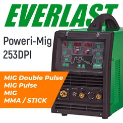 Poweri-MIG 253DPI Everlast Сварочный полуавтомат 2EV253DPI — полупрофессиональный сварочный полуавтомат для монтажников, 253 А
