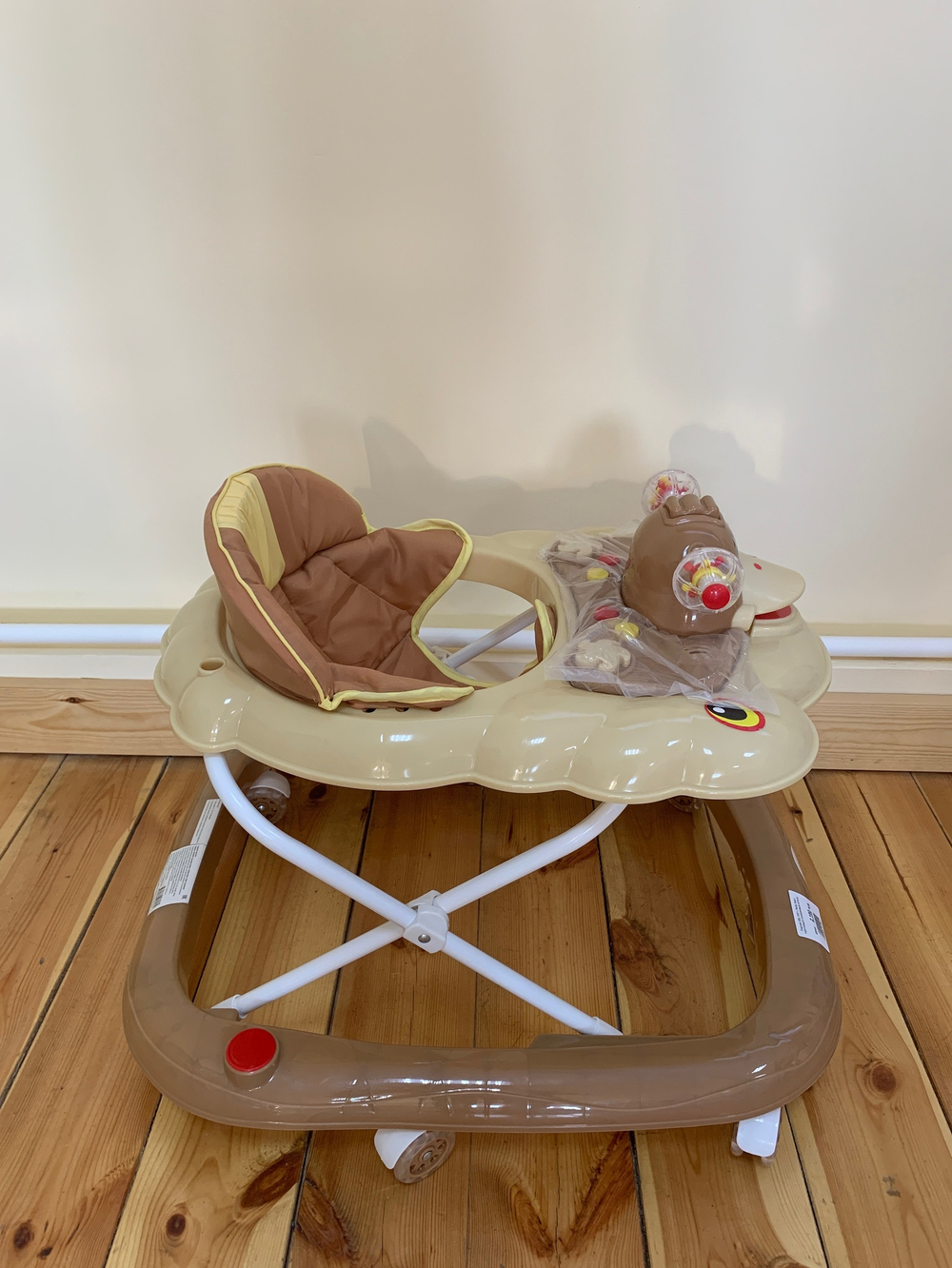Ходунки SBL 5301 (Teddy Bear)  коричневый (силиконовые колеса)