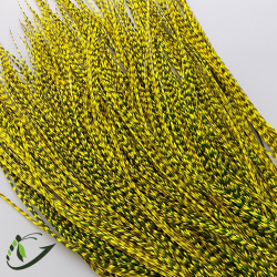Перо из седла петуха Grizzly Fluo Yellow