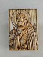 Икона деревянная Серафим Саровский