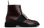 Roger Vivier Viv" Rangers Ankle Boots Women"s Burgundy