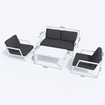 Лаунж зона Ideal Patio ЭСТИВО антрацит - белый каркас