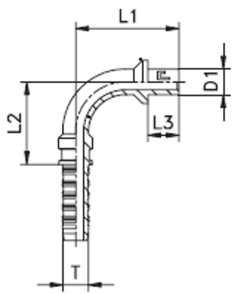 Фитинг DN 25 BEL (Ш) 30 (90)