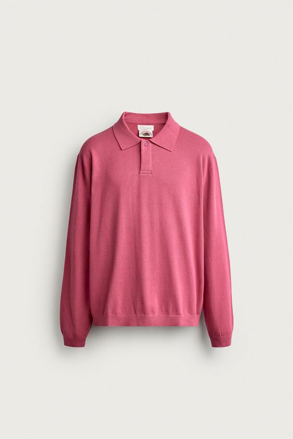 ZARA - FRUIT OF THE LOOM™ ХЛОПКОВАЯ ТРИКОТАЖНАЯ РУБАШКА-ПОЛО, ЦВЕТ ФУКСИИ