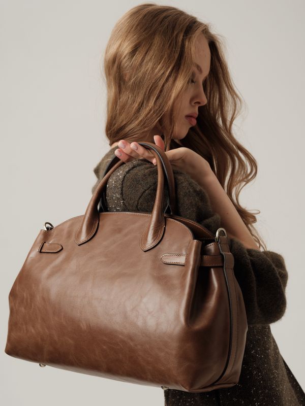 Кожаная сумка Amelie DBR 31463 светло-коричневый