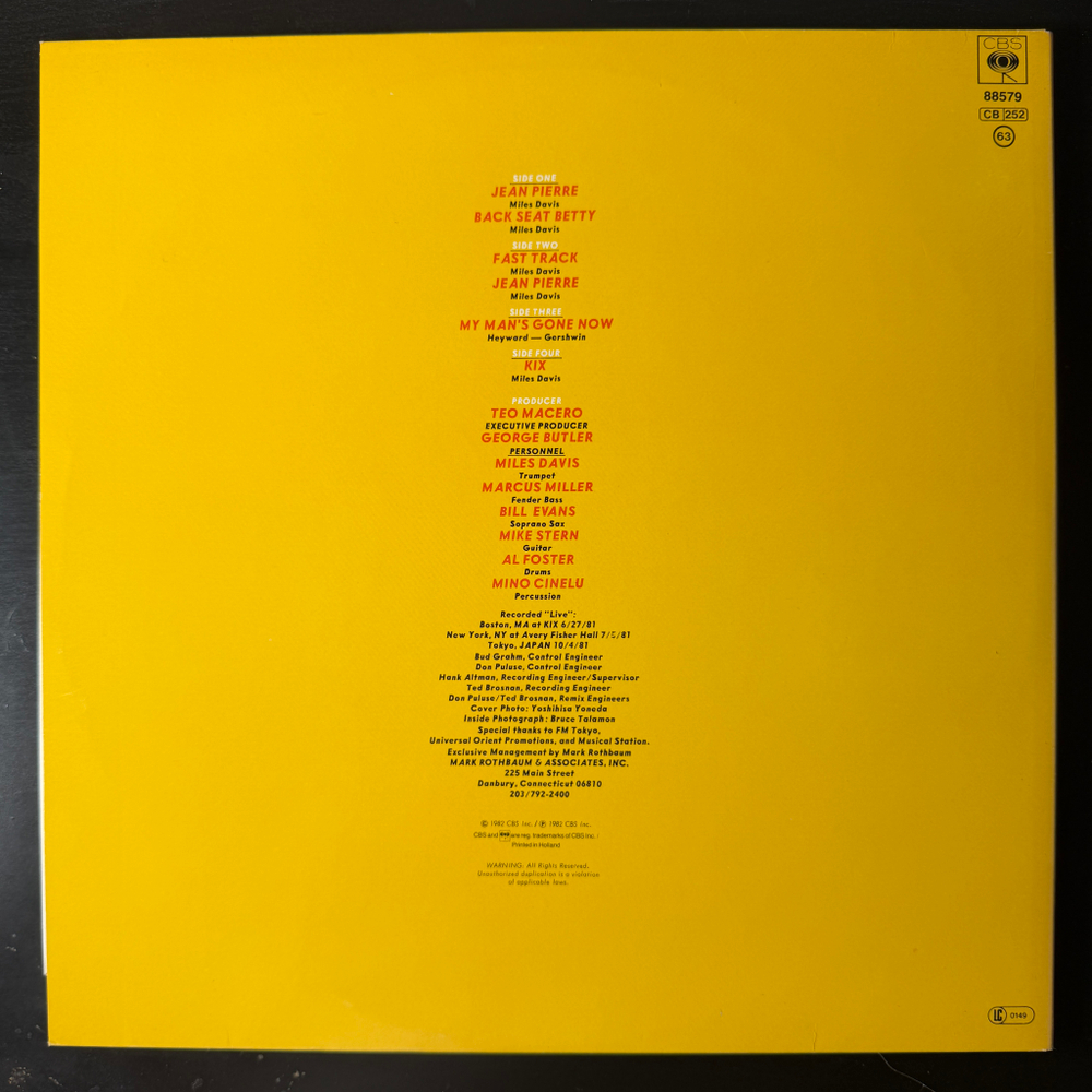 Miles Davis ‎– We Want Miles 2LP (Голландия 1982г.)