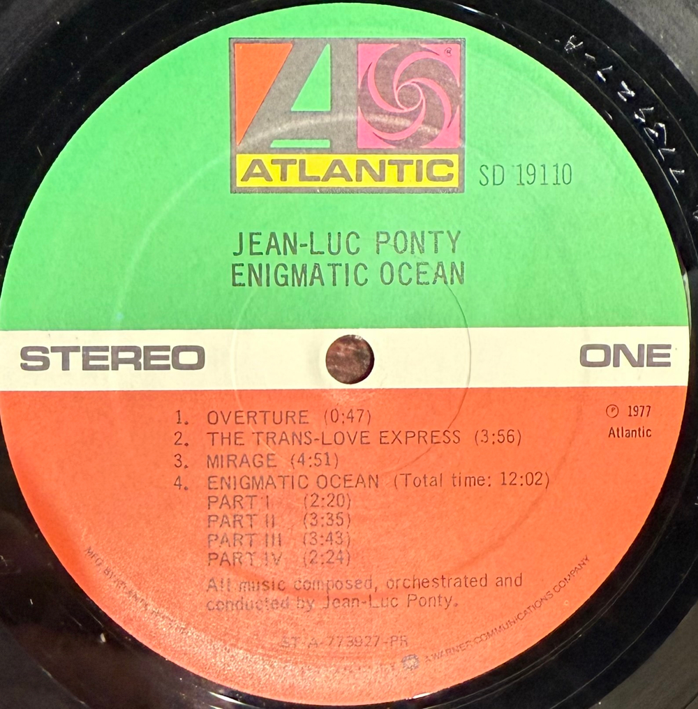 Виниловая пластинка Jean-Luc Ponty ‎– Enigmatic Ocean LP