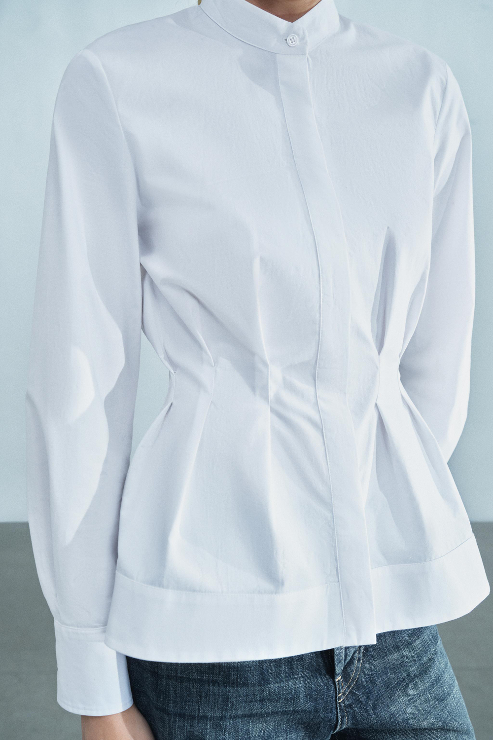 РУБАШКА СО СКЛАДКАМИ — ZW COLLECTION — ZARA