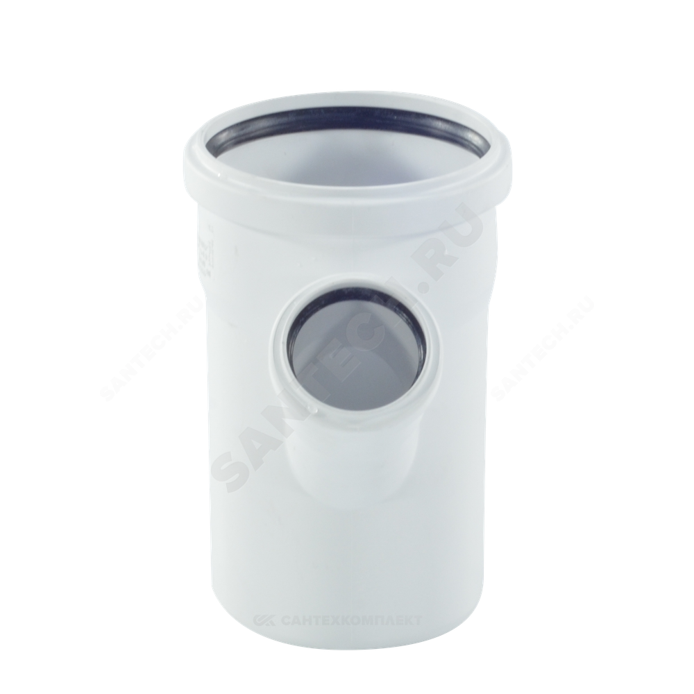 Тройник PP-H переходной бесшумный белый RAUPIANO PLUS Дн 110х50х45гр б/нап в/к Rehau 11213041001