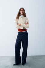 ШИРОКИЕ БРЮКИ С ДВОЙНЫМ ПОЯСОМ — ZARA