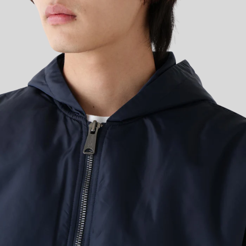 Бомбер Alpha Industries MA-1 Hooded Logo Oxford Replica Blue (Синий)
