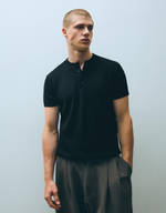 Мужская футболка-хенли с коротким рукавом - BERSHKA