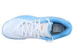 YONEX Power Cushion Textile, Synthetic Leather Low top Badminton Shoes Unisex White Sky Blue